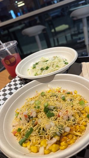 Corn Chaat and Rosey Rose   at Indian Burgers Joint in Vancouver