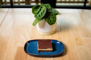 vegan nanimo bar at Yukon Spa & Cafe in Dawson City