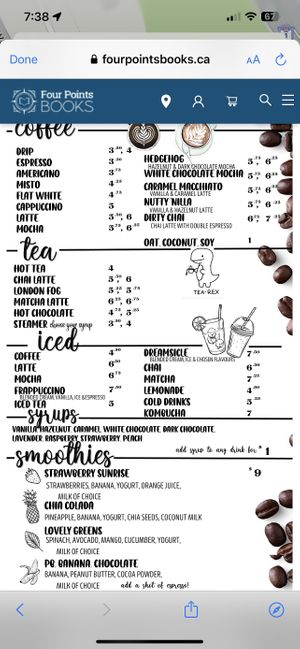   at Bacchus Books & Cafe in Golden