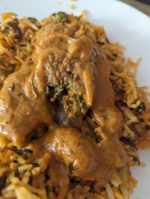 Nargisi kofta at Golden Spoon Vegetarian Restaurant in Abu Dhabi