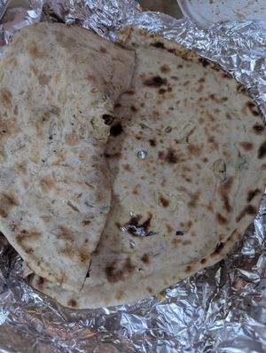 Garlic naan at Golden Spoon Vegetarian Restaurant in Abu Dhabi