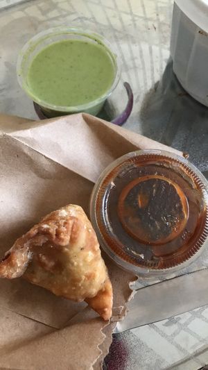 Mini Sambosa 6pcs in paper bag at Golden Spoon Vegetarian Restaurant in Abu Dhabi