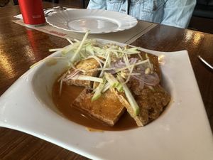 Tofu is apple sauce   at Garuda in Makati
