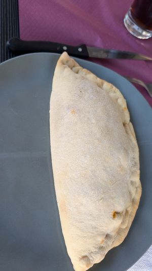 "Meatball" calzone at Unima in Terni