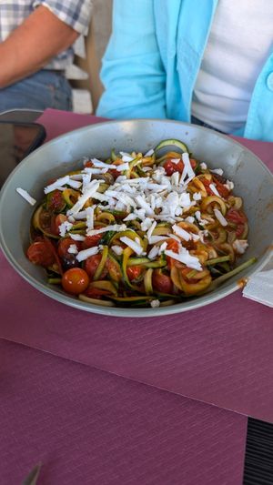 Zoodles in pomodoro at Unima in Terni