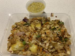 Take away vegan Kotthu Roti. This is the best I’ve ever had, including in Sri Lanka! I’m going to have this regularly    at Serendib in Kingsbury