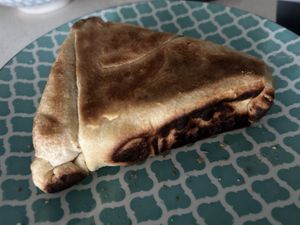 Spicy veg roti triangle. Very good    at Serendib in Kingsbury