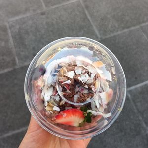 Vegan coconut chocolate mousse at Regretless in Melbourne