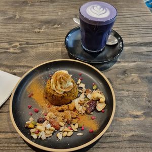 Purple Yam Latte - Carrot Cake at Regretless in Melbourne
