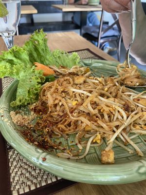 Vegetarian pad Thai with tofuu  at Rak Thai in Krefeld