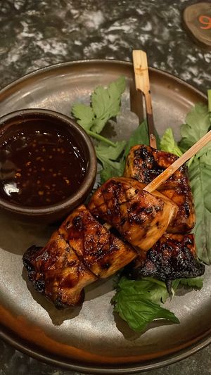 Mushroom skewers   at Karla in Perth