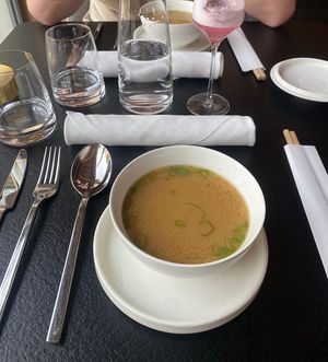Erste Vorspeise, Miso Suppe  at NASHI Dining in Erfurt