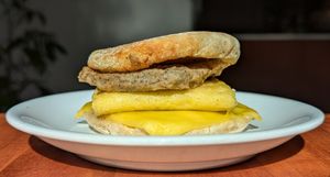 Truly Plant-Based Breakfast Sandwich at Fetch Coffee Roasters in Portland
