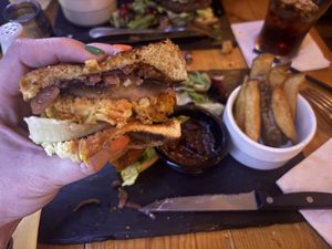 Vegan burger   at Chapel Street Bar & Kitchen in Llangollen
