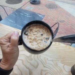 Oatmeal at Three Ships Coffee Roasters in Norfolk