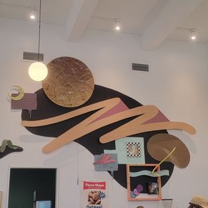 Artwork at Three Ships Coffee Roasters in Norfolk