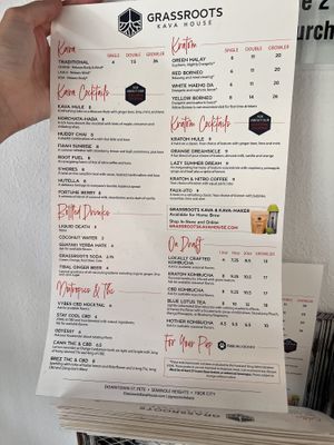 Alternative milks available   at Grassroots Kava House in Tampa