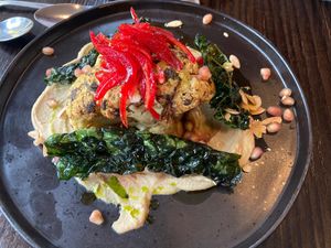 Cauliflower steak  at The Lemon Tree in Wrexham