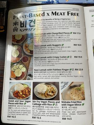 Vegan menu  at Moginum Restobar in Kota Kinabalu