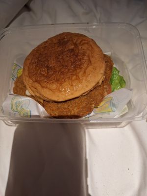 Veggie burger for take out at Moginum Restobar in Kota Kinabalu