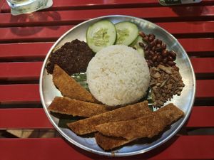 Nasi lamak at Moginum Restobar in Kota Kinabalu