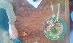 Sandwich with hummus and bean salad at Kullzenska Cafeet in Kalmar