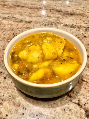 Potato bhaji at Hessa Street Kitchen in Dubai