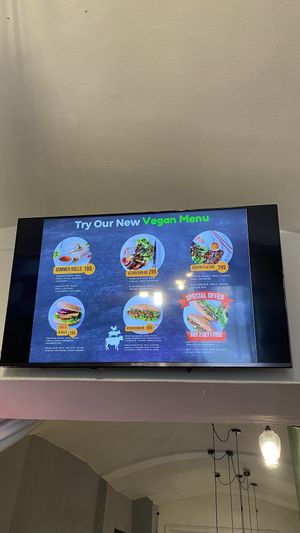 Vegan menu  at Banh Mi Tasty in Prague