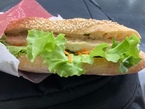 Tofu sandwich at La Mauvaise Herbe in Paris