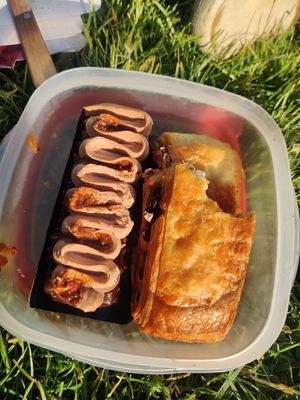 Entremet choc noisette + pain suisse at La Mauvaise Herbe in Paris