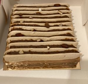 Their famous “entremets” at La Mauvaise Herbe in Paris