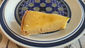 A slice of the tarte citron - at home at La Mauvaise Herbe in Paris