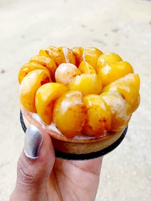 Tarte mirabelle at La Mauvaise Herbe in Paris