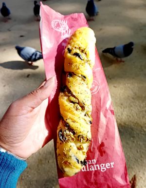 Pain aux olives at La Mauvaise Herbe in Paris