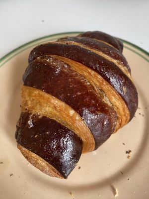 Croissant bicolore au praliné  at La Mauvaise Herbe in Paris