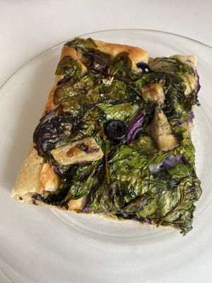  Foccacia artichowks merinés et epinards  at La Mauvaise Herbe in Paris