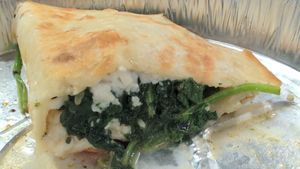 Spinach quesadilla (inside) at Cinco de Mayo in Palm Coast