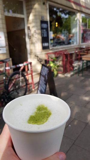 Matcha Latte to Go. at HappenPappen in Hamburg