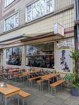 Outside at HappenPappen in Hamburg