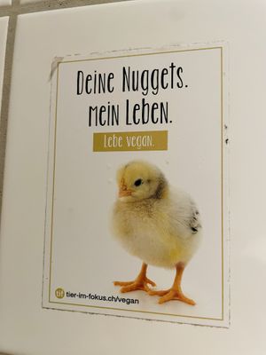 Bathroom filled with interesting stickers  at HappenPappen in Hamburg