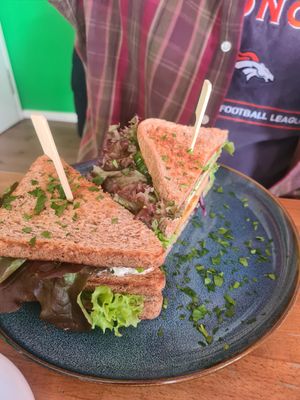 Tempeh sandwich at HappenPappen in Hamburg