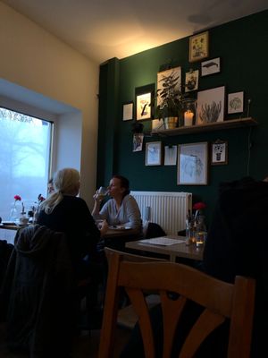 Inside the restaurant at HappenPappen in Hamburg