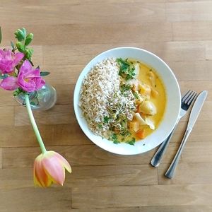 leckeres veganes Curry at HappenPappen in Hamburg