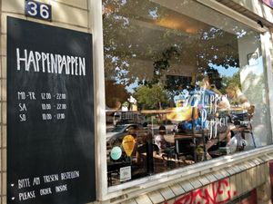 view from the street at HappenPappen in Hamburg