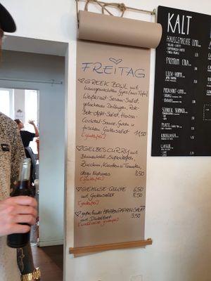 Example menu  at HappenPappen in Hamburg
