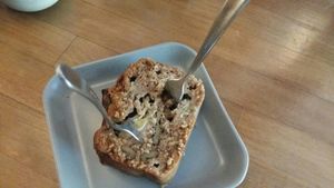 Delicious banana bread at HappenPappen in Hamburg