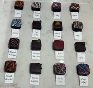 These are all vegan and labeled as vegan at NETO Chocolatier in New York City