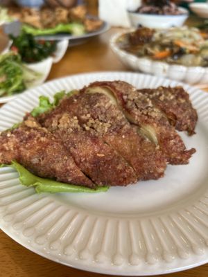 Crispy Fried Red Snapper  at Softly - 輕輕的 - 蔬食簡餐咖啡廳 in Lukang