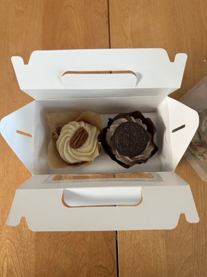 Carrot Cake and Oreo Cupcakes  at Sweet Haven Bakery in Citrus Heights