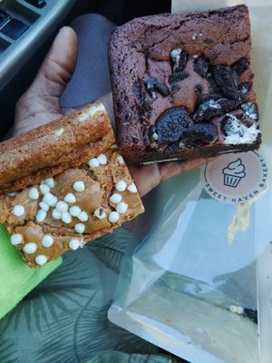 Biscoff Blondie and Oreo brownie 😋 at Sweet Haven Bakery in Citrus Heights
